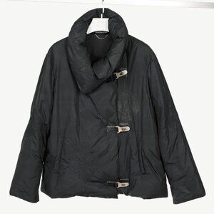 Dino Valiano Black Quilted-Medallion Down Jacket